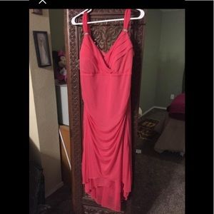 Pink dress with jewels on straps